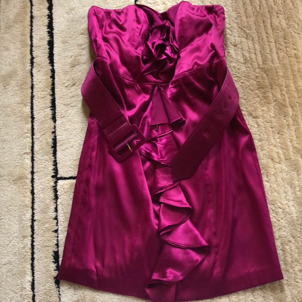 Used Express Womens Short Satin Dress Size 4